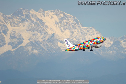 2007-08-24 Malpensa 559 D-AKNF Airbus A319 Germanwings